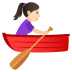 🚣🏻‍♀️ woman rowing boat: light skin tone display on JoyPixels